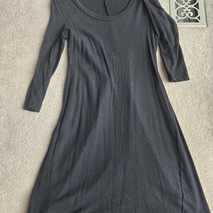 James Perse Charcoal Long Sleeve Dress
